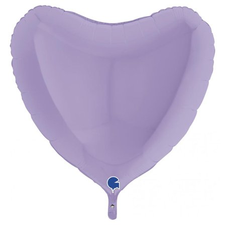 Hjerteballong Matt Pastell Lilla 91 cm