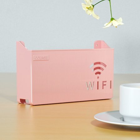Trådløs Wifi Router Hylle Oppbevaringsboks Veggmontert ABS Organiz