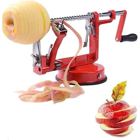 Äppelskalare, Gjutjärn, Klämbas, Sugbas,