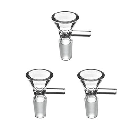 3 stycken glas trattar glas skål adapter manuell klar diskhållare klar hållbar glas tratt skål
