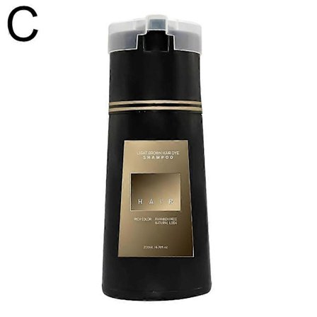 Hårfargingssjampo 200ml, Naturlige ingredienser Øyeblikkelig farge for grå dekning, Menn og Kvinner, Flere Nyanser