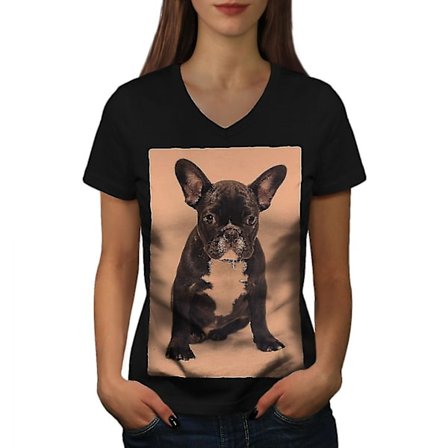Bulldog Foto Hund T-shirt för kvinnor