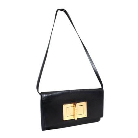 Tom Ford Pre-owned Pre-ownedLeathershoulder-Tass , Zwart , Dames , Maat: ONE Size Vintage Tassen