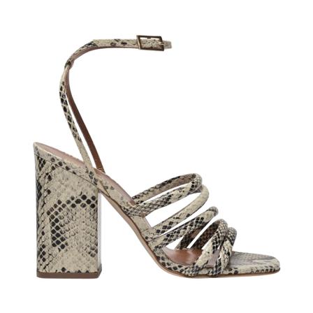 Paris Texas Carla Sandalen in Desert Printed Leather , Beige , Dames , Maat: 37 EU