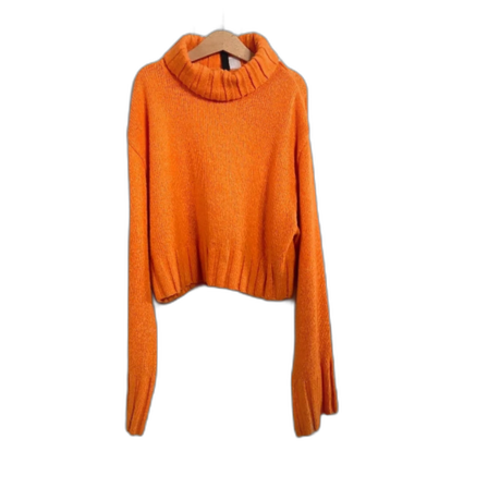 Orange stickad polotröja från H&M Divided