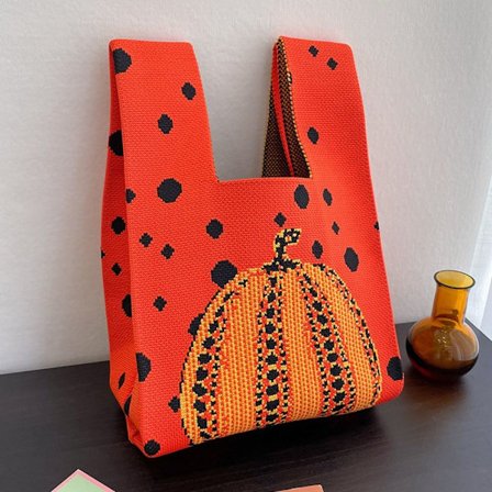 Knit käsilaukku Knot rannelaukku ORANSSI