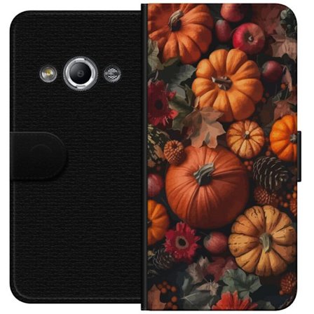 Kompatibel Tegnebogsetui til Samsung Galaxy Xcover 3 Græskar høstplakat efterår halloween græskar æbler blomster efterår sæson rustikt dekor de
