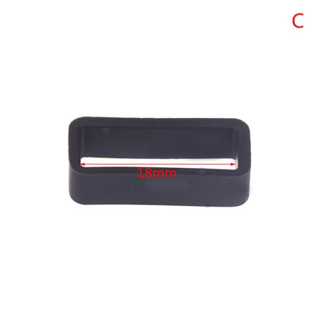 7 størrelse svart silikon klokkerem Holdebøyleløkke gummi Bu