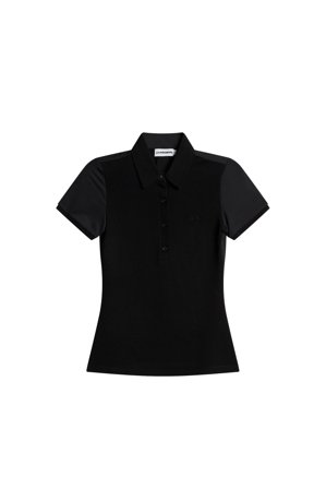 J.Lindeberg - Kailey Hybrid Knit Polo Shirt - Golf - Black - Women - L