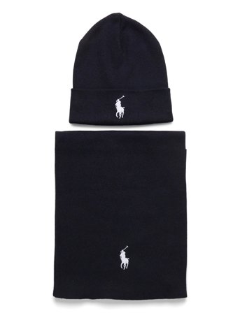 Polo Ralph Lauren | Rib-Knit Cotton Beanie & Scarf Gift Set | ONE SIZE