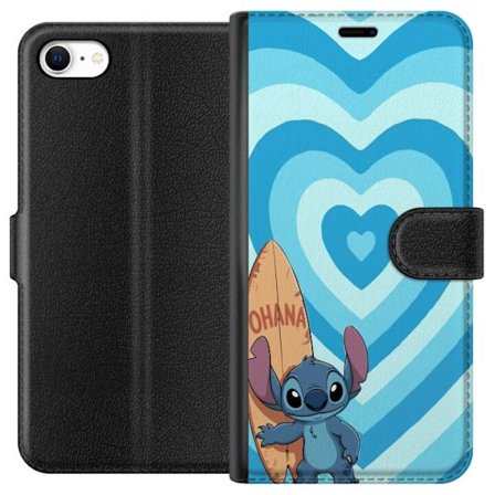 Kompatibelt Lommeboketui til Apple iPhone 6 Spretten tegnet illustrasjon av Stitch med surfboard og blå hjerter