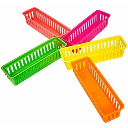 Luokkahuoneen kynäjärjestäjä kynäkori tai kynäkori, Sekalaiset värit, Satunnaisia värejä (10 kpl pakkaus)