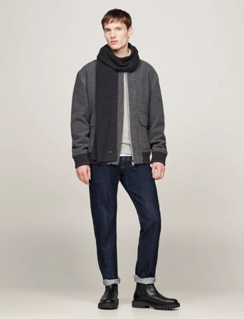 Tommy Hilfiger Th Flag Pima Cotton Cash Scarf - Grey - ONE SIZE