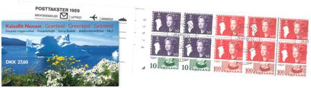Grønland 1989 - AFA H-1 - Frimærkehæfte - Stemplet