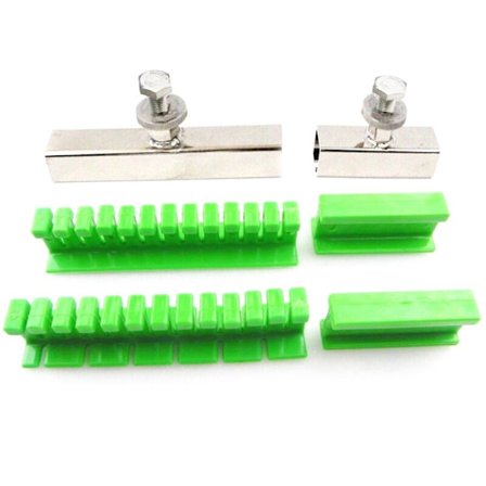 6 stk. klæbende limfaner værktøjssæt til værktøjsfri bule reparation bilværktøj auto bule reparation værktøjer lang bule reparation grøn