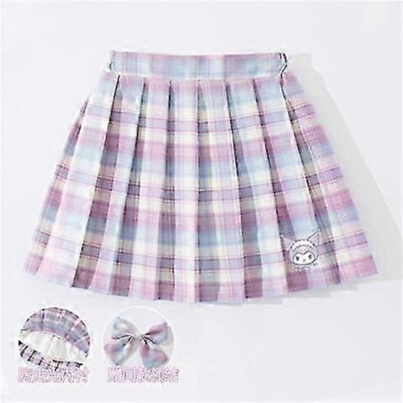 Sanrios My Melody Cinnamoroll Hellokittys Söpöt Tyttöjen JK Laskostettu Hame Sarjakuva Akatemia Uniformu Hame Kawaii Koulupuku Hame-WELLNGS