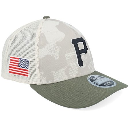 New Era - Camo trucker Gorra - Pittsburgh Pirates MLB Armed Forces Day 9FORTY Mc Stone/Olive A-frame Trucker @ Hatstore