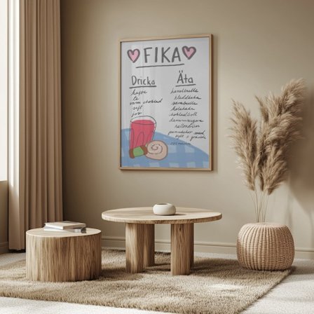 Fika Poster 50x70 cm