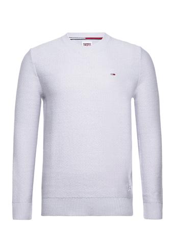 Tjm Reg Structured Sweater Strikkegenser M. Rund Krage Grå Tommy Jeans*Betinget Tilbud