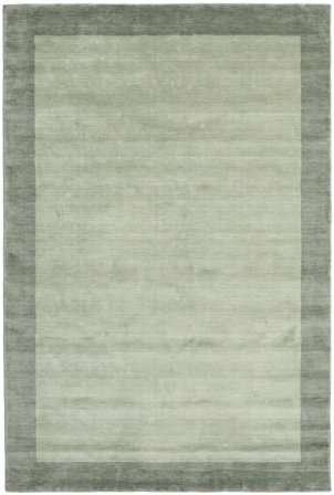 Tapis De Laine Uni Handloom Frame Gris/Vert Grand