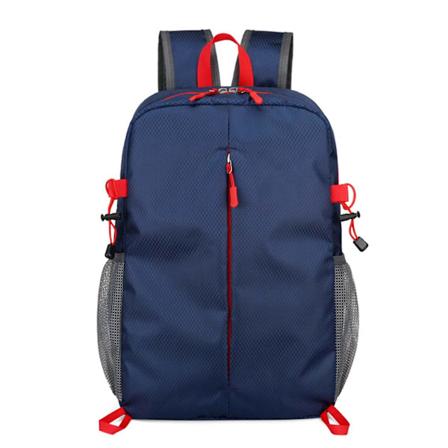 Stor kapasitet skulderveske Studenter Ryggsekk Foldbar Holdbar Praktisk Skoleveske Reiseveske For Utendørs Camping Fotturer Dark Blue