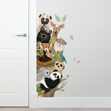 Viidakon eläinten seinätarrat Metsän eläinten seinätarrat Apina Koala