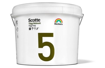 Beckers Väggfärg, Scotte 5 helmatt, 4L, Valfri kulör, Färg & tapeter