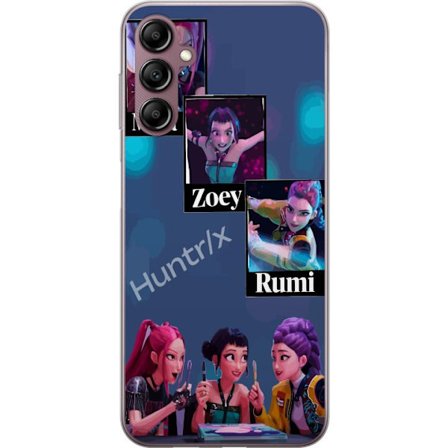 Yhteensopiva Puhelinkuori Samsung Galaxy A14 5G K-pop Mira, Zoey ja Rumi - Värikkäitä hahmoja futuristisessa tyylissä