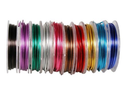 Aluminiumtråd 3mx10 färger - Lyreco - Skola och förskola - Hobbymaterial - Tråd, snöre och snodd