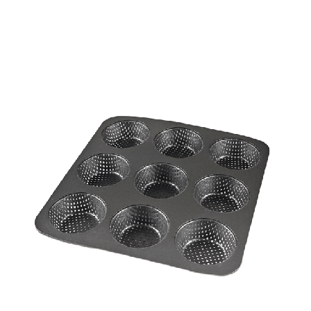 Blomsterbergs Bullform 32x30x3,2cm kolstål Bakformar & springformar Unisex Grå