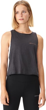 Röhnisch Women's Slub Loose Singlet Women Short sleeved fitness sweater Black XS