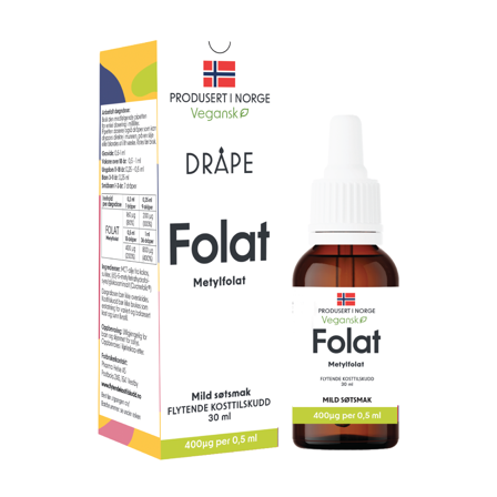 Dråpe Vegansk folat, 30 ml