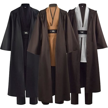 Vuxen Tunika Kostym Knight Hooded Robe Tunic Uniform Full Set Jedi Kostym Män S Halloween Cosplay Kappa Suits