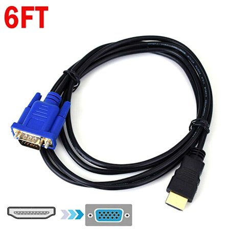 HDMI hann til VGA hann videokonverter adapterkabel for PC DVD
