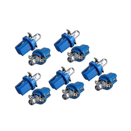 10st LED-lampa Mätare Instrumentpanel B8-5d T5 Lampa Med Hållare Blå Tuning Billampa