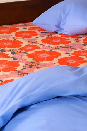 Jotex - Stretchlaken Økologisk Oransje - FRIDA - Kjøp Dra-på-laken hos Jotex