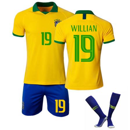 Barn/vuxen 20 America Cup Brasilien Hemma/borta Set