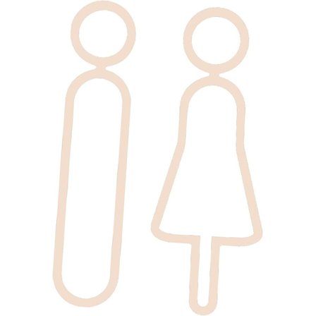 Gull 2x Toalett-skilt Toalett Dørskilt Dekorasjoner Veggklistremerke Toalett Dørskilt WC-skilt for Familie Gård