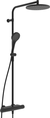 Oras Optima Style 7192N-33 Takdusj 150 c/c Matt svart, Baderom