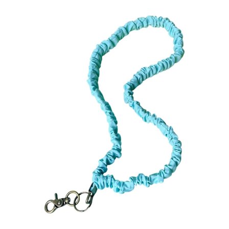 Elastisk plissert telefon-snor med forsterket metallklips for elektronisk utstyr, flerfarget (h})