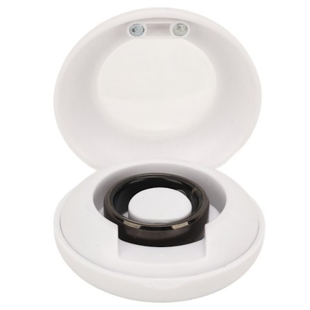 Smart Ring Hälsospårare Steg Räkning Sömnkvalitet Övervakning IP68 Vattentät Hälsoring Med Laddningsfodral för Android för IOS Svart Storlek 9