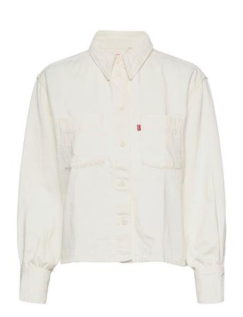 Zoey Pleat Utility Shirt Ecru White LEVI ́S Women