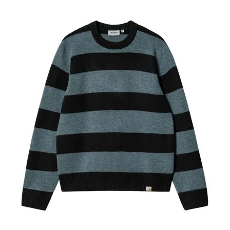 Carhartt Wip Round-neck Stickat svart, Herr Stickade tröjor, Herr, Storlek: L