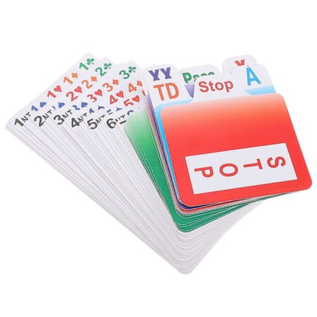 1 sæt plastik bridge-bydekort med scorekort til indendørs brætspil, bærbart og genanvendeligt bridge-spil forsyning plastik bydekort [HK]