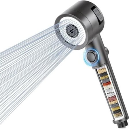 20-lags filtrerende brusehoved, højt tryk, 3 spraytilstande - Brusehoveder til badeværelse