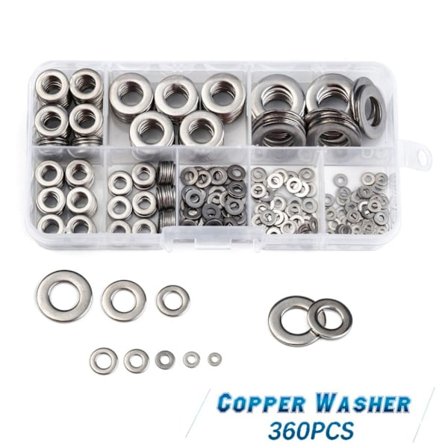 360 stk flate runde skiver Fender pakningssett maskinvareverktøy