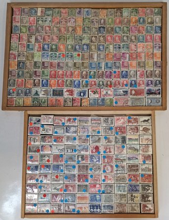 Danmark - Samling med bundter i 2 bakker - Stemplet