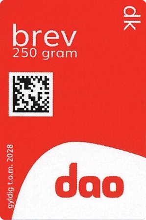 DAO brevmærke 250 gram - Danmark