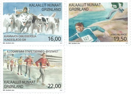 Grønland - Sport i Grønland - Postfrisk sæt 3v