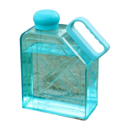 1l dricksflaska Bekväm återanvändbar fyrkantig Macaron-färg med stor kapacitet för utomhusbruk